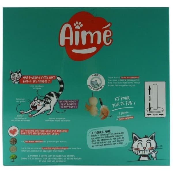 AIME Enkel skrapstolpe - För katter