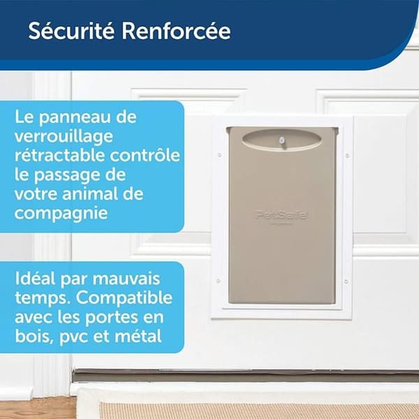 PETSAFE Staywell aluminium ramdörr - Vit - För katter eller hundar upp till 100 kg