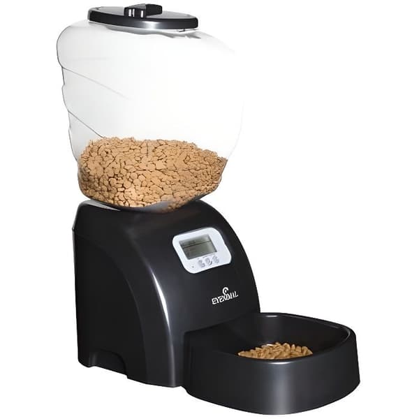 EYENIMAL Automatisk kibble dispenser 45x20x47 cm - Svart - För katter och små hundar