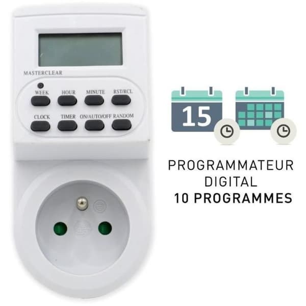 TIBELEC Daglig och veckovis digital programmerare