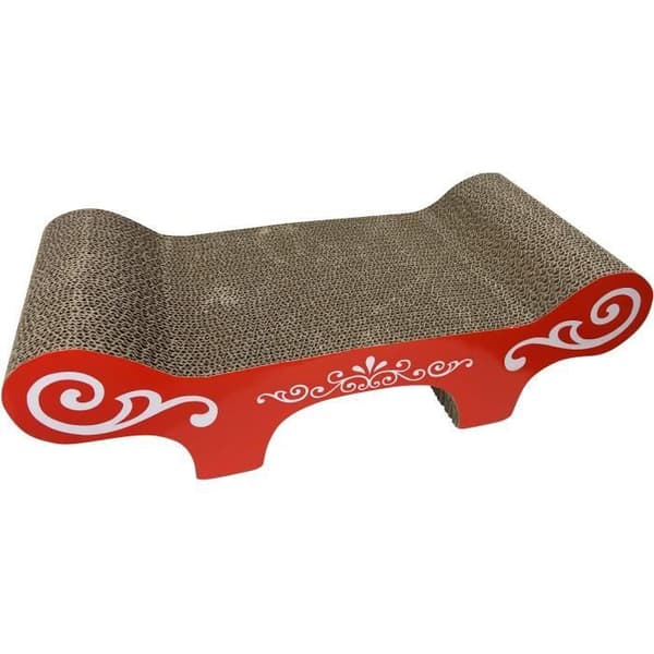 Korrugerad skrapstolpe 50x22x14 cm röd