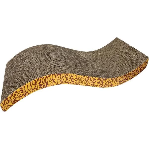 Korrugerad skrapstolpe 53x22x11 cm leopard