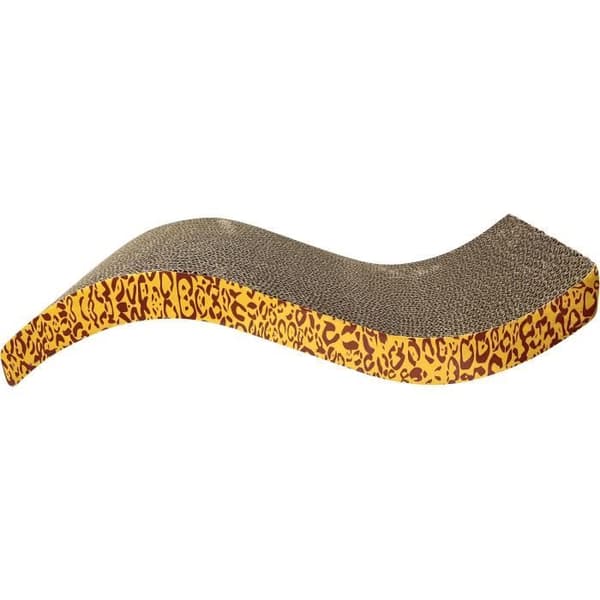 Korrugerad skrapstolpe 53x22x11 cm leopard