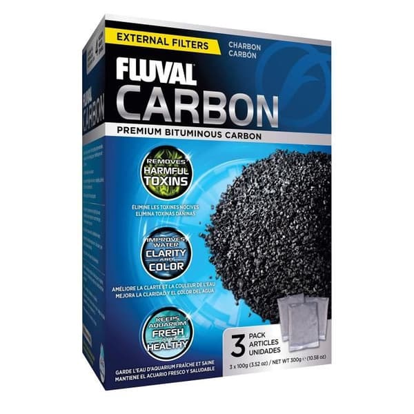 FLUVAL Uppsättning av 3 kol 100 g - För akvarium