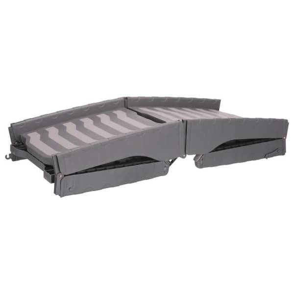 TRIXIE Ramp - 39 x 150 cm - Plast - Vikbar i 3 delar - Grå - För hundar