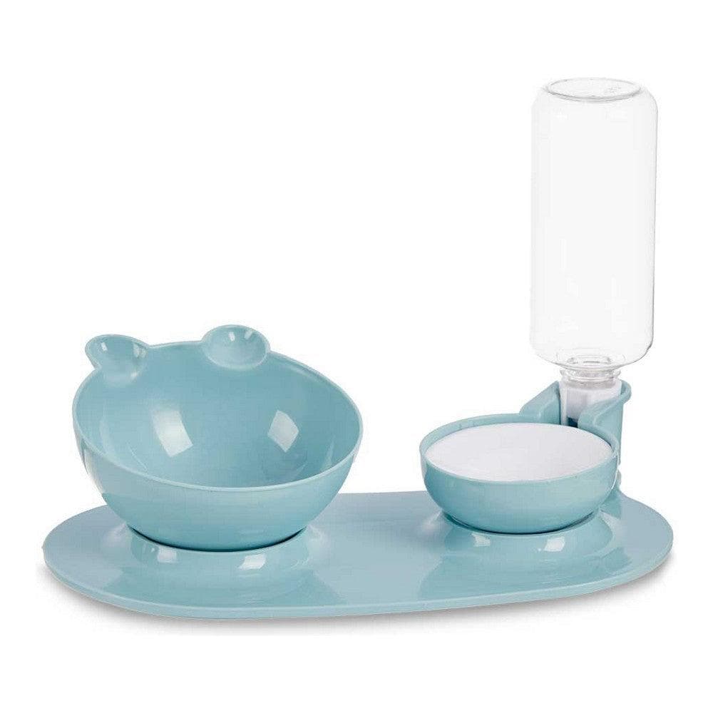Pet feeding dish Water dispenser 50 cl Blue Plastic (19 x 23 x 33 cm)