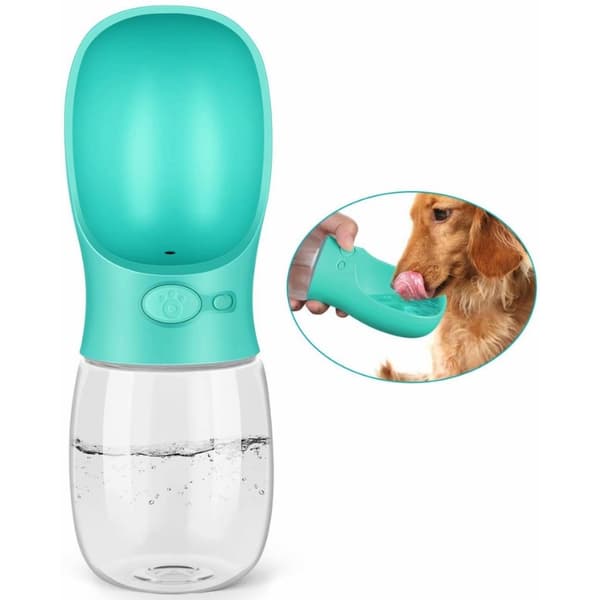 Smart vandflaske til hunde - Perfekt til sommer lyseblå