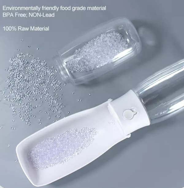 INF Sammenleggbar kjæledyrvannflaske 500ml Hvit