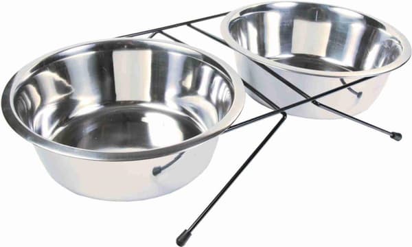 TRIXIE 24833 Hund Djurkombinationsmatare och vattenbehållare 2x1,8 l