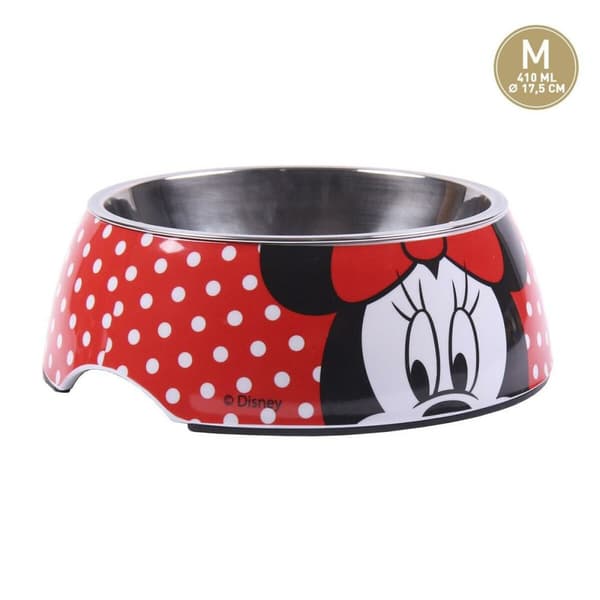 Hund Feeder Minnie Mouse Melamin 410 ml Multifarvet Polyester Metal