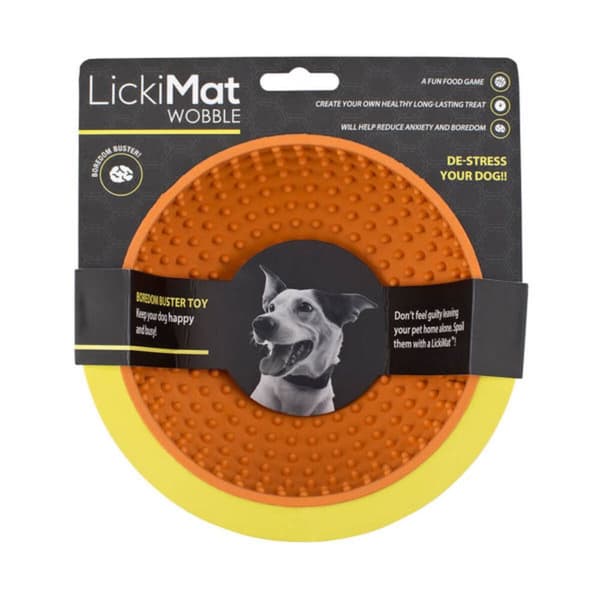 Hundmatare Lickimat Wobble Orange Gummi