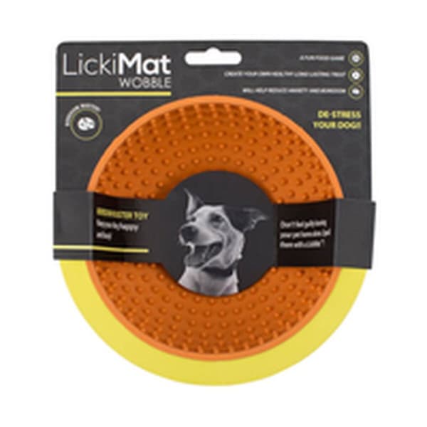 Hundmatare Lickimat Wobble Orange Gummi