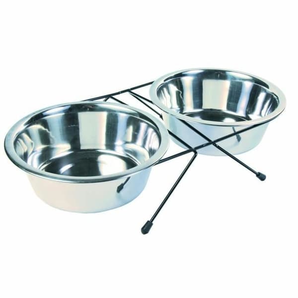 Hundmatare Trixie Double Rostfritt stål 1,8 L