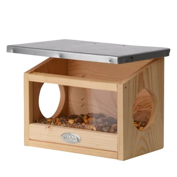 Ekorrmatare - Ej specificerad - L 17,6 x B 25,3 x H 18,7 cm - Trä - Brun - Utomhus