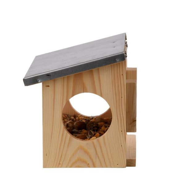 Ekorrmatare - Ej specificerad - L 17,6 x B 25,3 x H 18,7 cm - Trä - Brun - Utomhus
