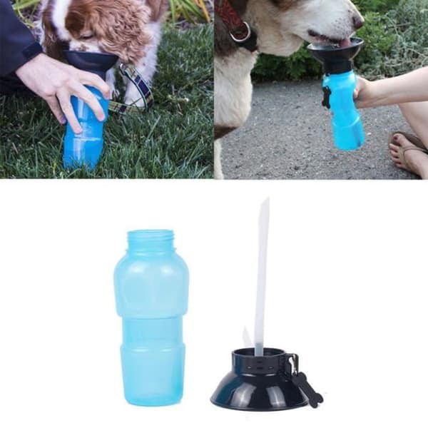 Helt ny Aqua Hund Mugg Blå Valp Hund Vattenflaska Vandring Resepresent