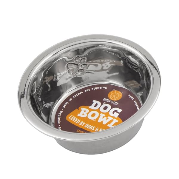 Digby & Fox Hundeskål i rustfrit stål Silver 850ml