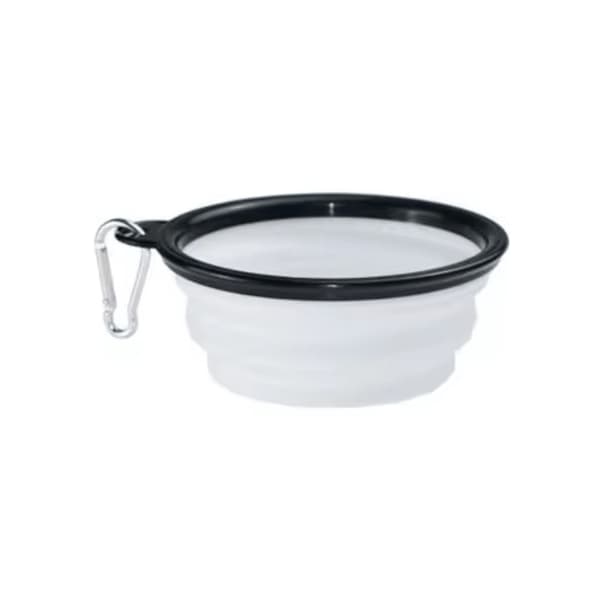 Koiran kulho - kokoontaitettava ja kannettava 1000 ml valkoinen