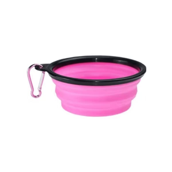 Koiran kulho - kokoontaitettava ja kannettava 650 ml Pinkki