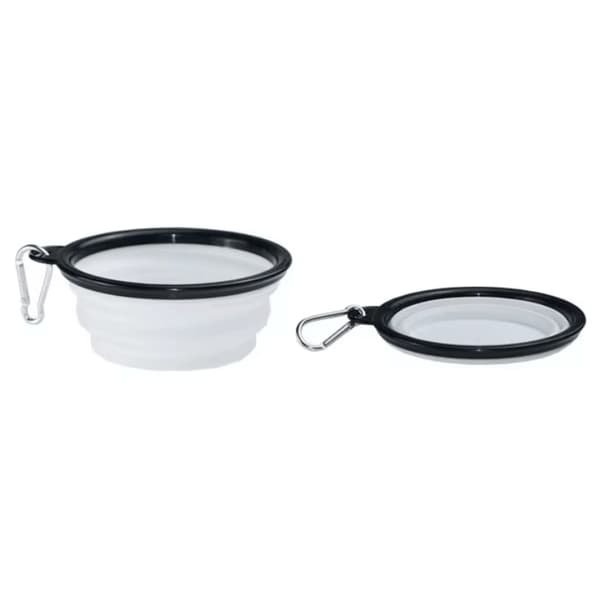Koiran kulho - kokoontaitettava ja kannettava 650 ml valkoinen