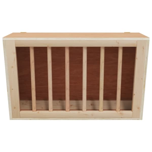 vidaXL Kaninmatare 37x18,5x23 cm massivt granträ -  Skålar, mat- & vattenautomater för husdjur