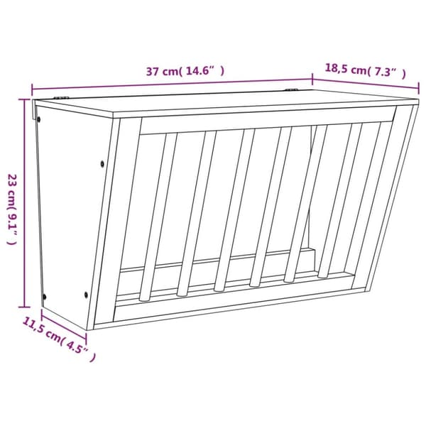 vidaXL Kaninmatare 37x18,5x23 cm massivt granträ -  Skålar, mat- & vattenautomater för husdjur
