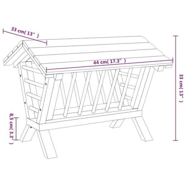 The Living Store kaninfoderautomat 44x33x33 cm massivt fyrretræ -  Skåle, foderautomater & drikkeflasker til kæledyr