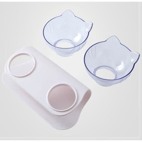 Halkfri skål - Ej specificerad - Rund - Transparent - Plast - Litet djur