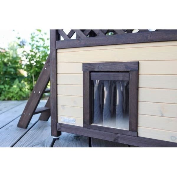 Utomhus katthus 88 x 57 x 77 cm - KERBL - 4-Seasons Deluxe - Värmeisolerat innerutrymme