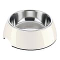 Miniatyrbillede 1 af 9: Hund Feeder Hunter Melamin Rustfrit stål Hvid 160 ml (14,5 x 14,5 x 7 cm)