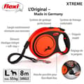 Miniatyrbillede 3 af 6: TRIXIE flexi XTREME bandkoppel - Storlek L - 8m - Svart och orange