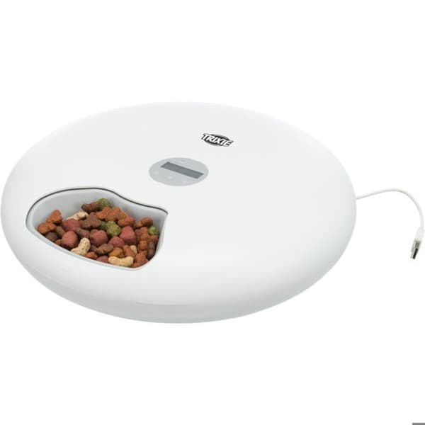 TRIXIE TX5+1 automatisk matautomat - 6 × 0,18L - ø 32 × 8 cm - Vit Hvid