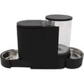 Miniatyrbillede 4 af 5: M.PETS DUPLO foder- och vattendispenser 1,3kg/3L - 40x16,2x29,1 cm - Svart