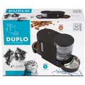 Miniatyrbillede 5 af 5: M.PETS DUPLO foder- och vattendispenser 1,3kg/3L - 40x16,2x29,1 cm - Svart