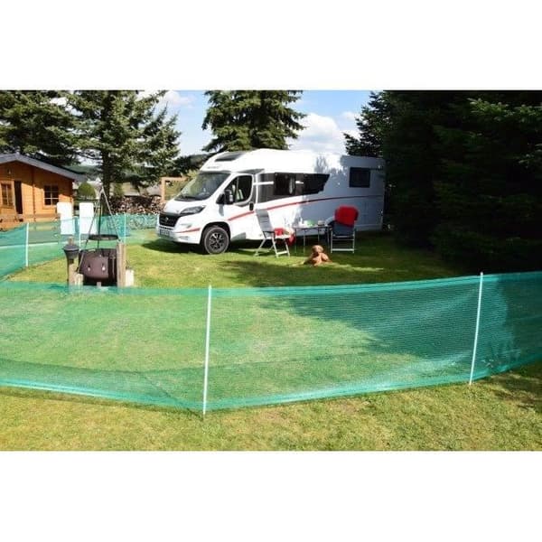 Universalstängsel - KERBL - 20 m - 11 enspetsiga stolpar - 80 cm - Grön