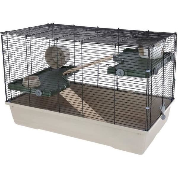 Bur för smådjur - KERBL - FLAT NATUR - 80 x 45 x 53 cm - 3 våningar