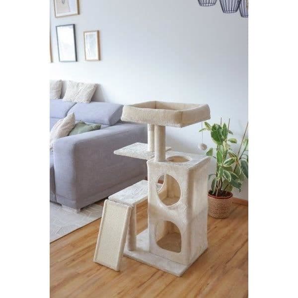 Kattträd 100 cm - ALESSIA - KERBL - Mjuk - Tvåvånings alkov