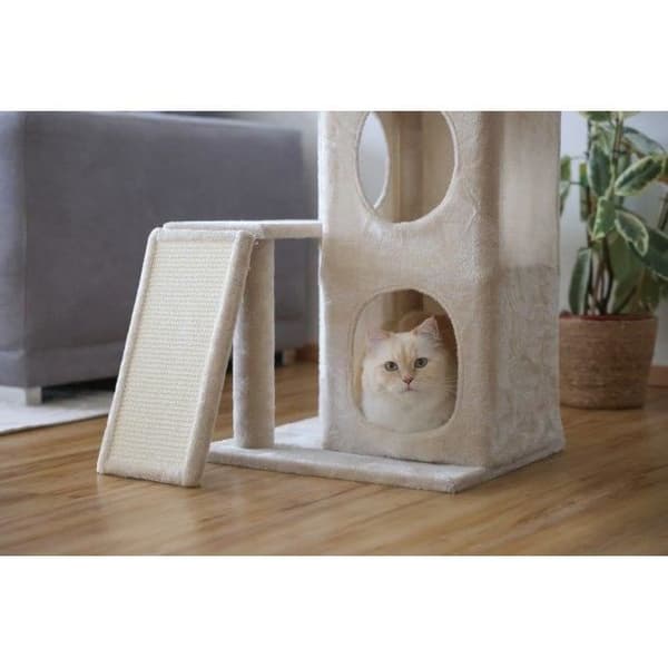 Kattträd 100 cm - ALESSIA - KERBL - Mjuk - Tvåvånings alkov