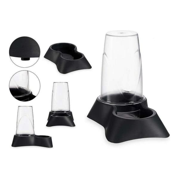 Madskål til kæledyr Gennemsigtig Antracit polypropylen 650 ml 12,5 x 18 x 19 cm