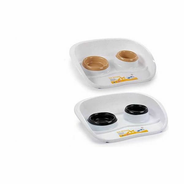 Matskål för husdjur Stefanplast Double Plast 34 x 11 x 46,5 cm (24 antal)