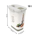 Miniatyrbillede 2 af 3: Hund Feeder Rotho Hvid Plastik 10 L