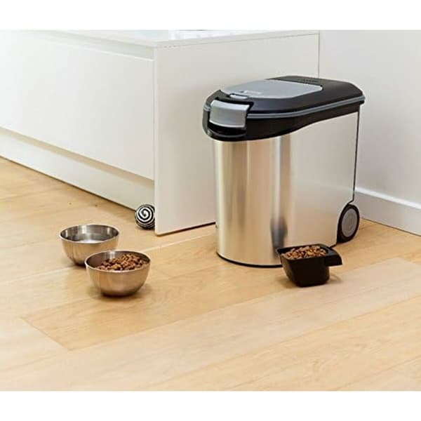 Purkki koiranruokaa Curver Hopeinen polypropeeni 35 L 12 kg