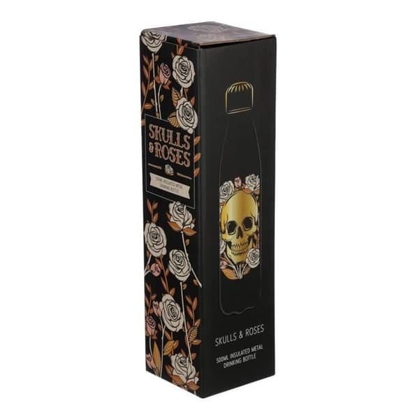 Vattenflaska Skull & Roses Rostfritt stål