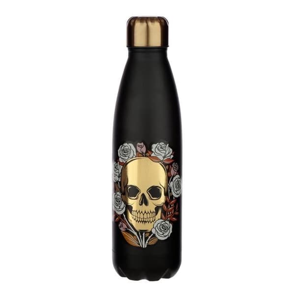 Vattenflaska Skull &amp; Roses Rostfritt stål