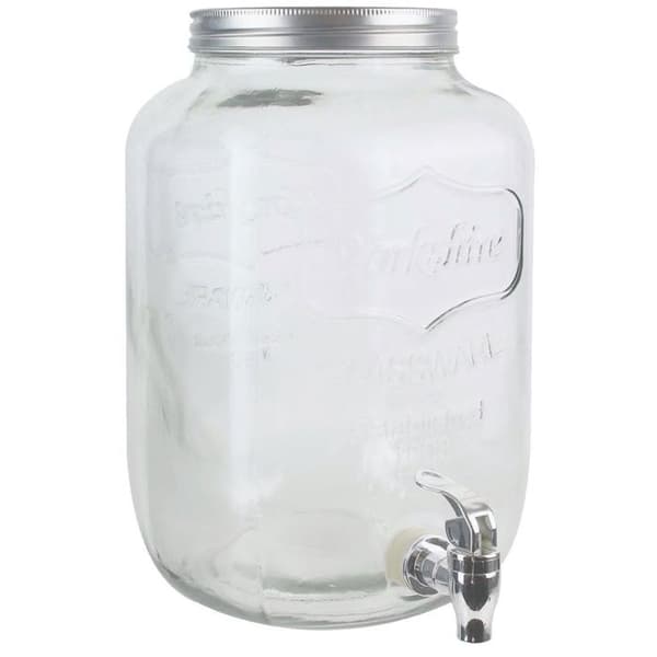 Drinkfontän - Ej specificerad - 8 L - Glas och metall - 31 x 20 cm - Idealisk för cocktails
