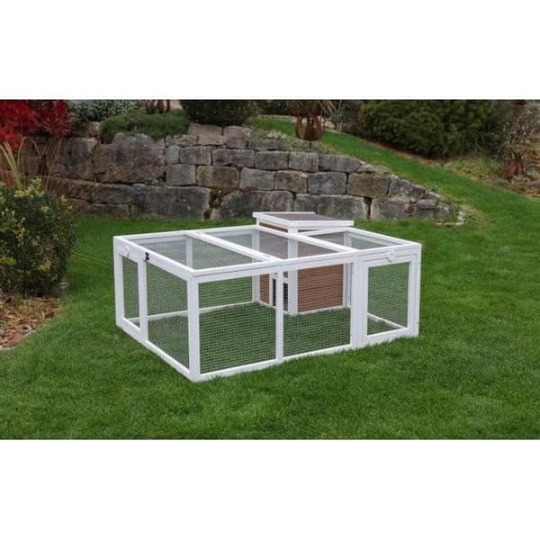 Utehus för smådjur - KERBL - 132 x 102 x 59 cm - Integrerat hus - Trådnät