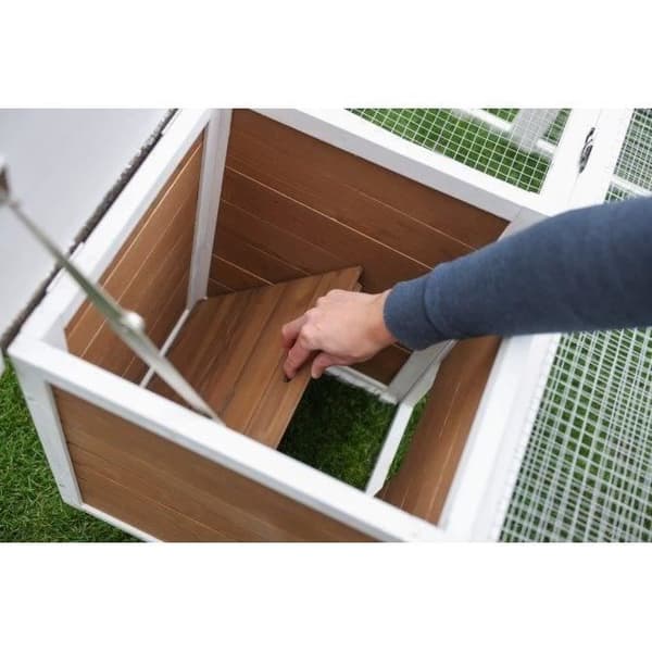Utehus för smådjur - KERBL - 132 x 102 x 59 cm - Integrerat hus - Trådnät