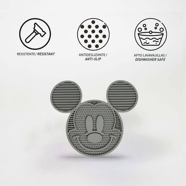 Hundmatare Mickey Mouse Grå Silikon 28 x 15 x 1,5 cm