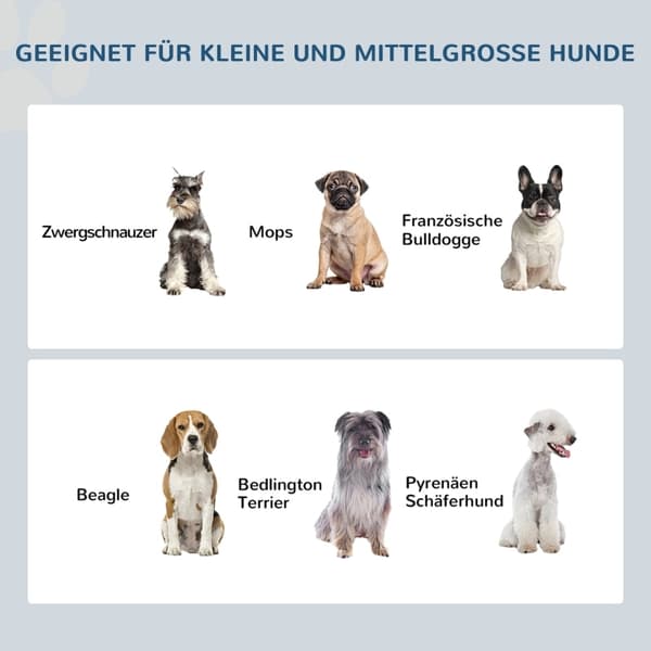 Rootz Hundefoderstation - Hævede hundeskåle - Rustfri stålskåle - MDF-hus - Hygiejnisk - 58,4 cm x 30,5 cm x 25,4 cm