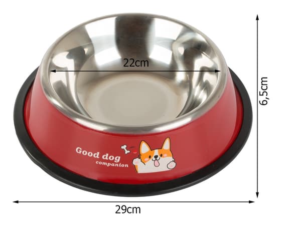 Halkfri Hundskål / Anti-slip Vattenskål - Hund & Katt - 1L